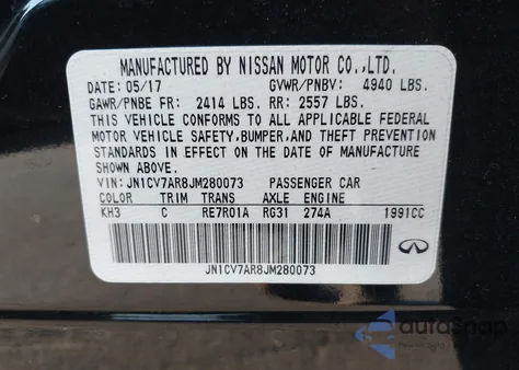 2018 Infiniti Q50 2.0T Luxe z USA, uszkodzony, nr VIN JN1CV7AR8JM280073